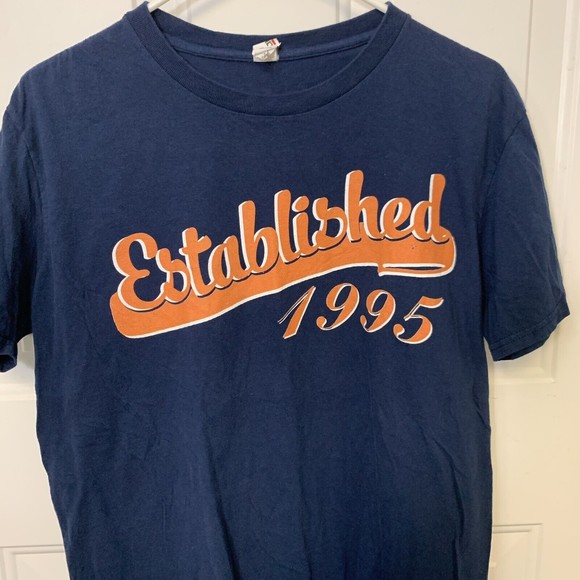 Anvil Ring Spun Cotton Mens Short Sleeve Crew Neck Graphic TShirt Sz L - Picture 3 of 5